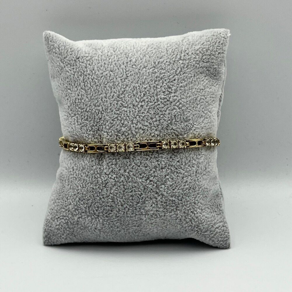 Gold tone tennis bracelet marked thai Bracelet